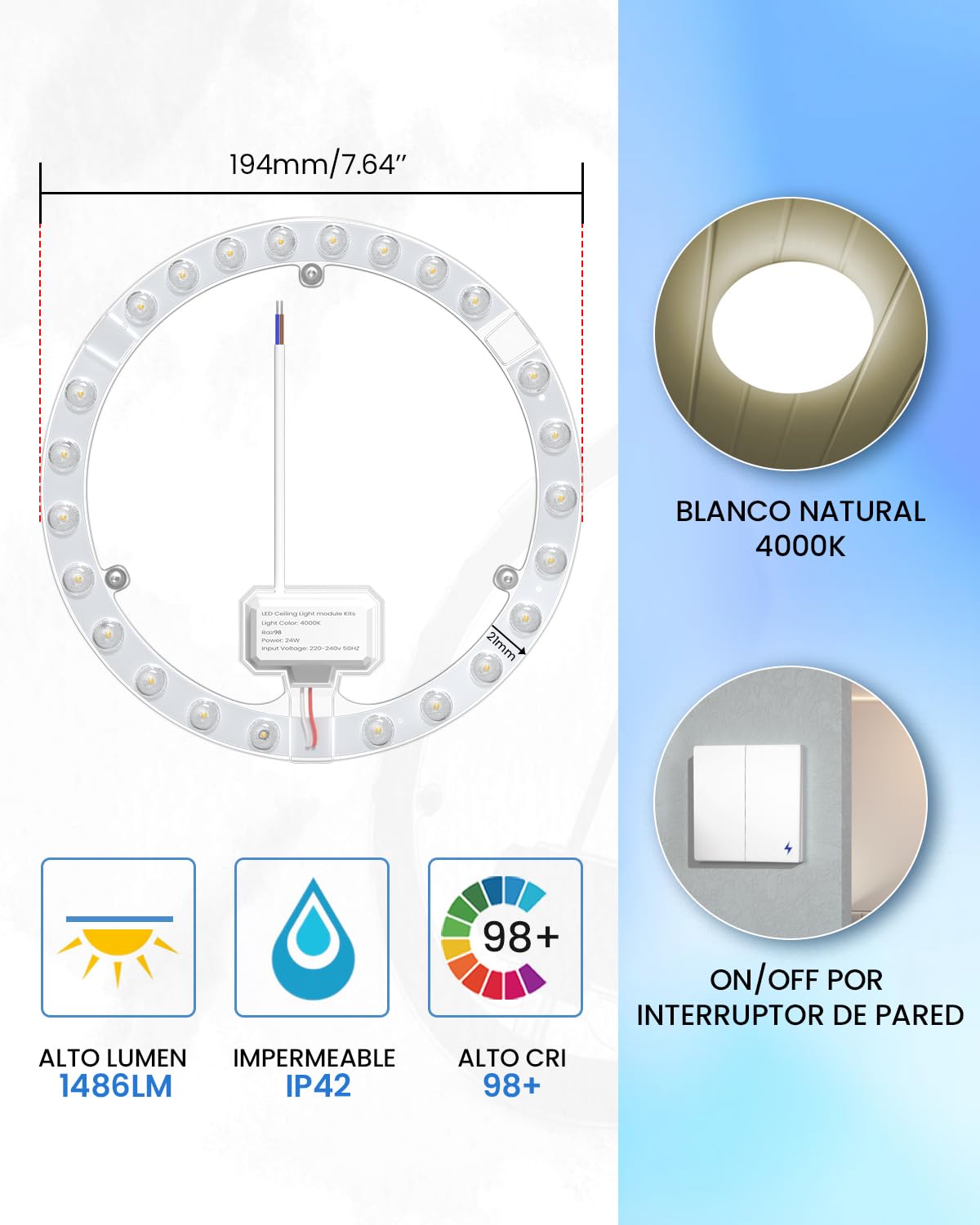 LED MODULE 24W  6500K