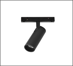 LAMP DE RIEL 40K NEGRO 7W