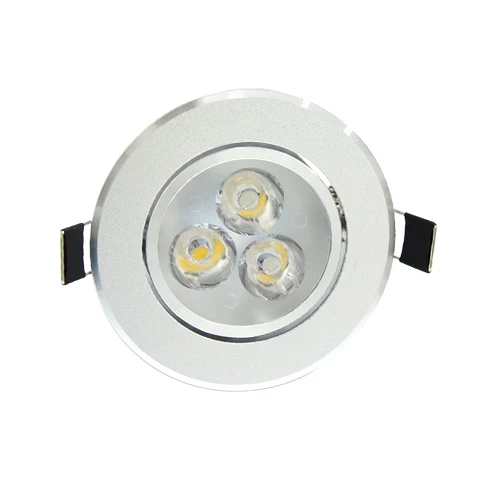 SPOT LED  BLANCO 3W      BORDE PLATADO             