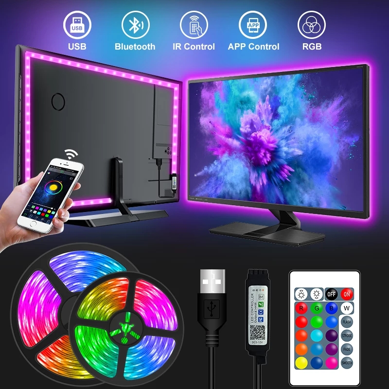 KIT LED RGB TV 5M 5050SMD 